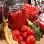 tomatoes, canning, passata